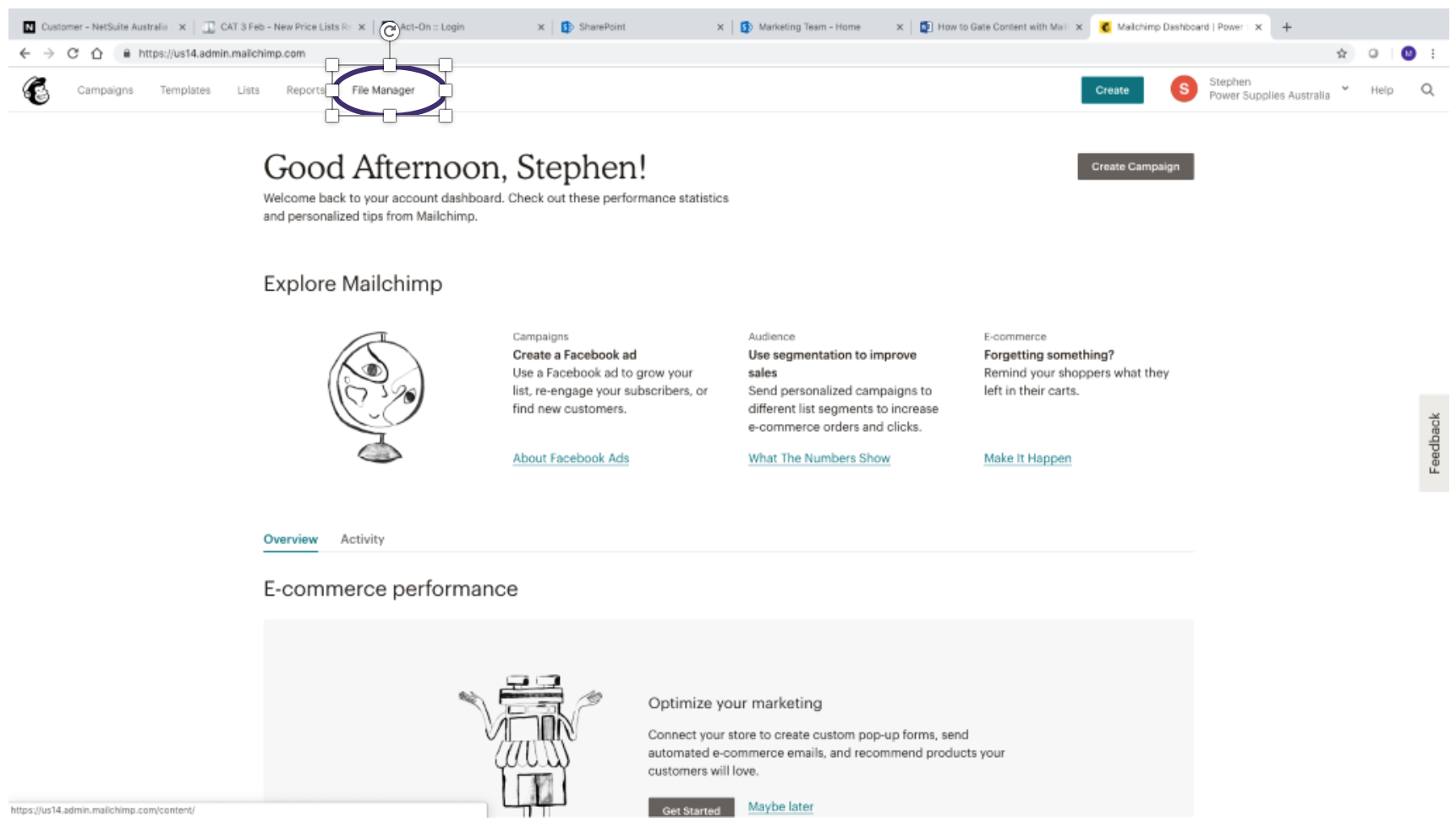 Uploading media files to MailChimp 1 Uploading media files to MailChimp 1