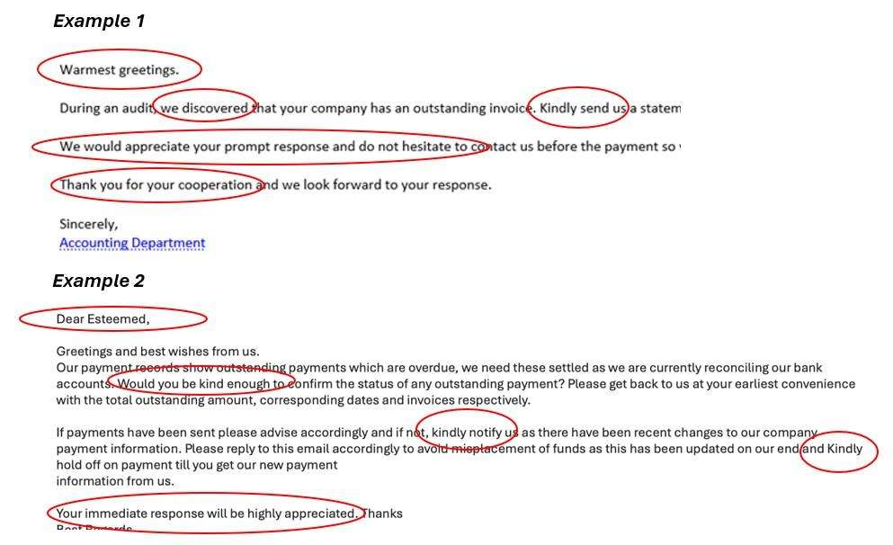 Generic and stilted emails