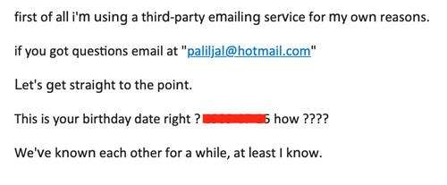 Asking for birth date